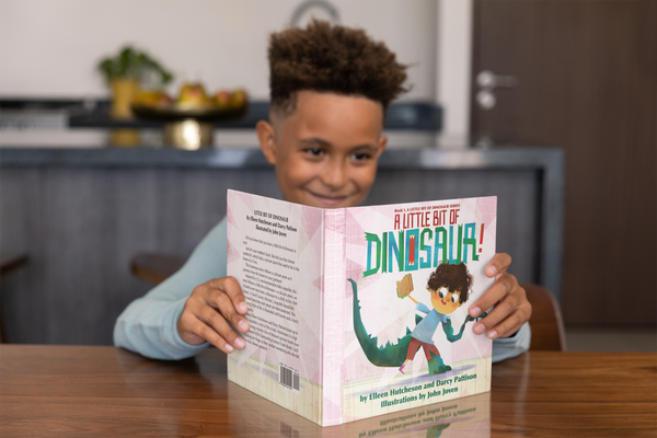 A Little Bit of Dinosaur series by Darcy Pattison and Elleen Hutcheson, ages 5-10. STEM books with humor