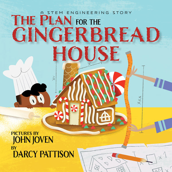 The Plan for the Gingerbread House, christmas, STEM, engineering for ages 5-12. by Darcy Pattison. Engineering fun.