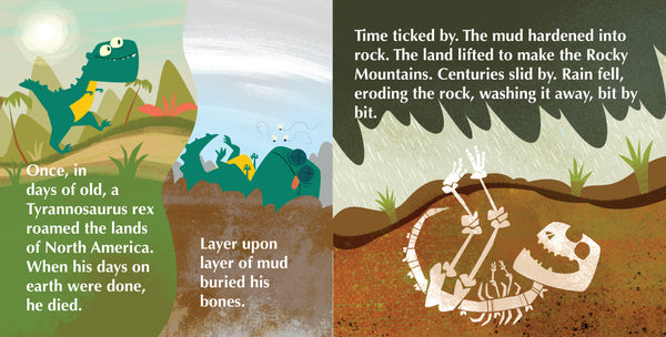 Page from A Little Bit of Dinosaur series,  by Darcy Pattison and Elleen Hutcheson, Dinosaur book for ages 6-8 year olds. STEM for kids books with humor.