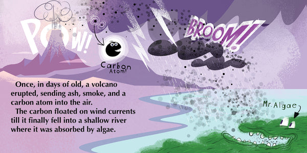 Page of A Little Bit of Dinosaur series, Book 2,  by Darcy Pattison and Elleen Hutcheson, dinosaur book for ages 6-8 year olds. STEM for kids books with humor.