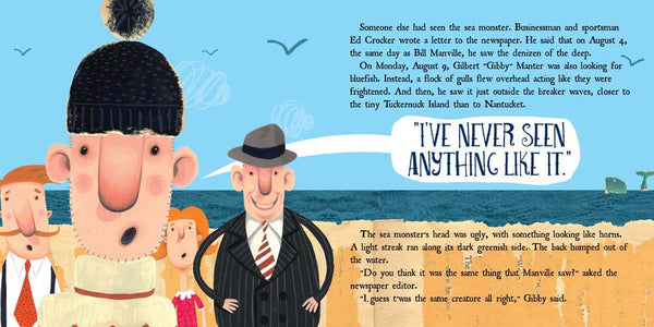 Nantucket Sea Monster, by Darcy Pattison, nonfiction book about fake news and free press, ages 7-12.