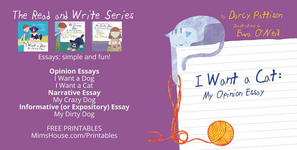 I Want a Cat, Read and Write series, language arts,writing opnion, narrative, informative. essays, by Darcy Pattison, ages 5-11