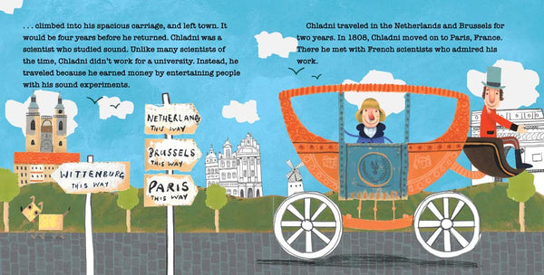 Clang, Moments in Science series, nonfiction STEM picture books for ages 7-12, by Darcy Pattison. Sound scientist at Napoleon's court.