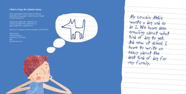 I Want a Dog, Read and Write series, language arts,writing opnion, narrative, informative. essays, by Darcy Pattison, ages 5-12