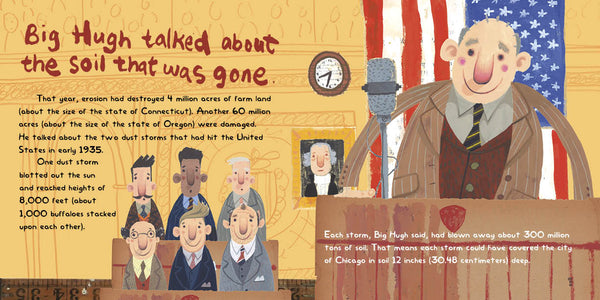 Erosion, Moments in Science series, nonfiction STEM picture books by Darcy Pattison. Story of the Dust Bowl. Ages 7-12.