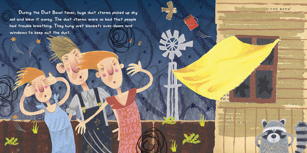Erosion, Moments in Science series, nonfiction STEM picture books by Darcy Pattison. Story of the Dust Bowl. Ages 7-12.