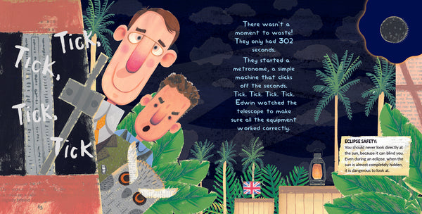 Eclipse, Moments in Science series, nonfiction STEM picture books for ages 7-12, by Darcy Pattison. Einsteins theory proven by eclipse observation