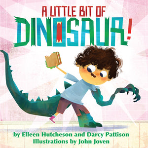 A Little Bit of Dinosaur series, Book 1,  by Darcy Pattison and Elleen Hutcheson, dinosaur book for ages 6-8 year olds. STEM for kids books with humor.