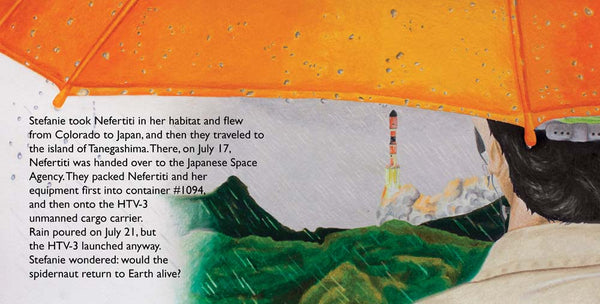 Nefertiti, Another Extraordinary Animal, nonfiction STEM picture books by Darcy Pattison, ages 7-12. Spider in space.