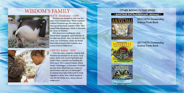 Wisdom, the Midway Albatross, Another Extraordinary Animal series of nonfiction STEM picture books by Darcy Pattison, ages 7-12.