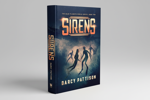 Use the provided book cover of SIRENS, but make it look like a hardcover.