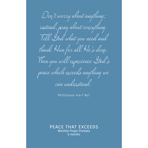 Peace That Exceeds: Monthly Prayer Prompts